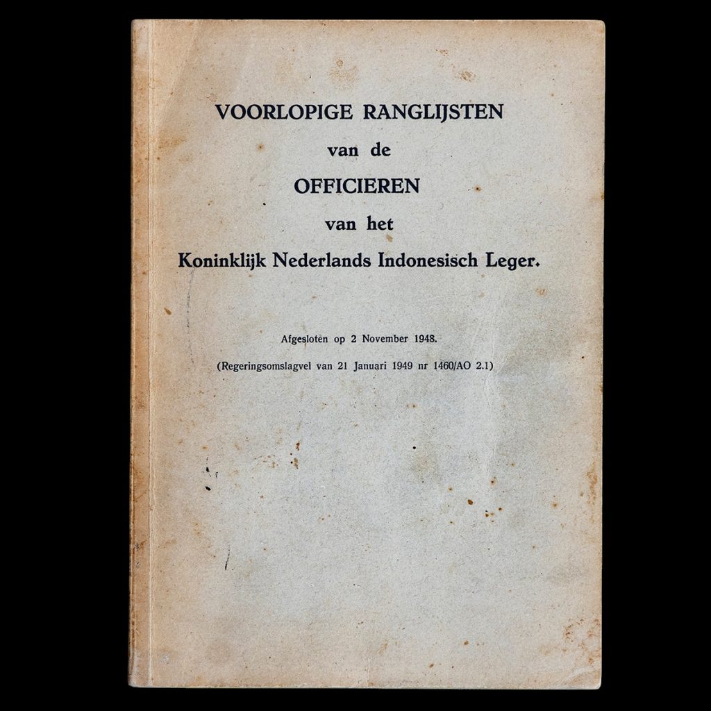 Voorlopige Ranglijsten van de Officieren van het Koninklijk Nederlands Indonesisch Leger 1948