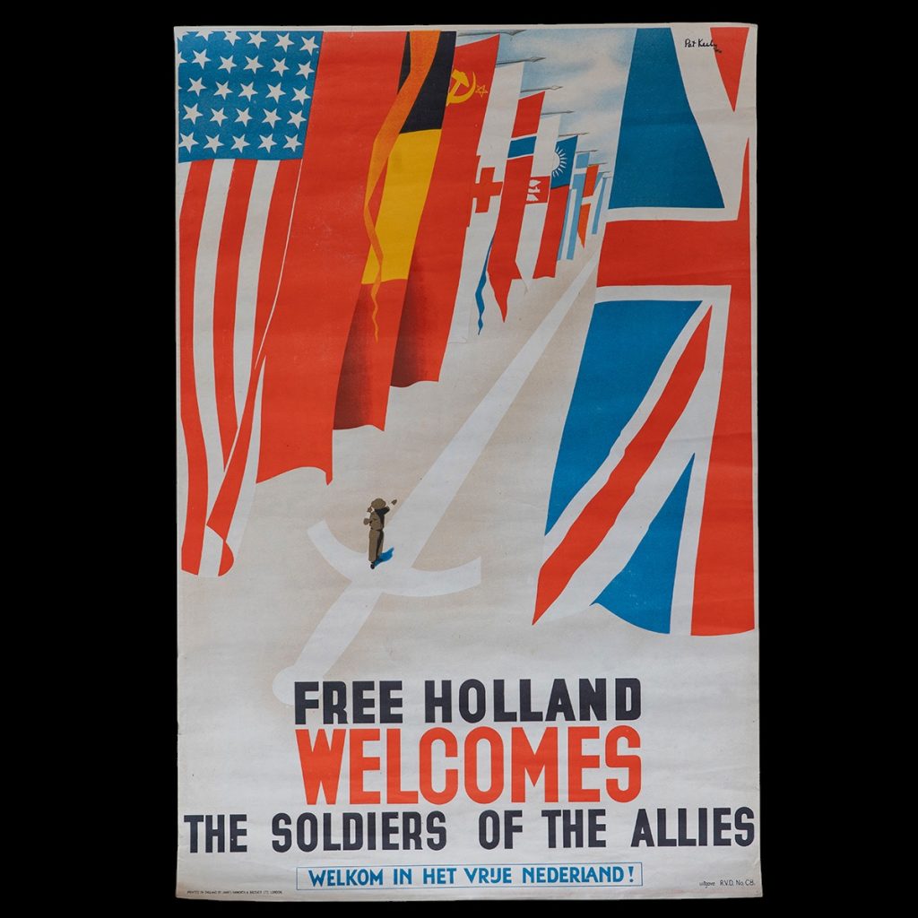 Affiche Bevrijding – Free Holland WELCOMES The Soldiers of the Allies – Welkom in het Vrije Nederland!