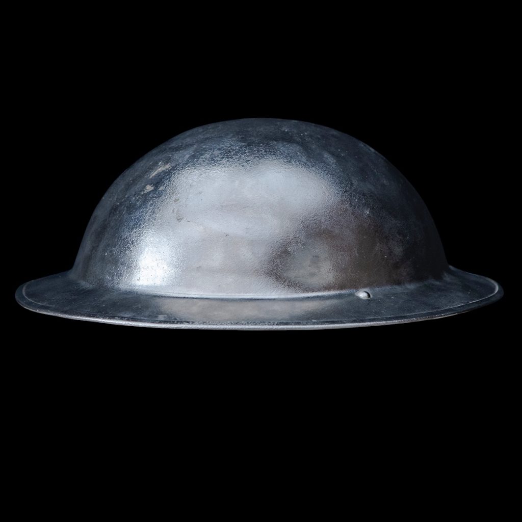 Verchroomde MKII helm voor Indisch veldgraf