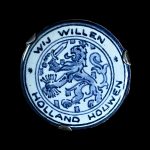 Broche Delfts Blauw Wij Willen Holland Houwen